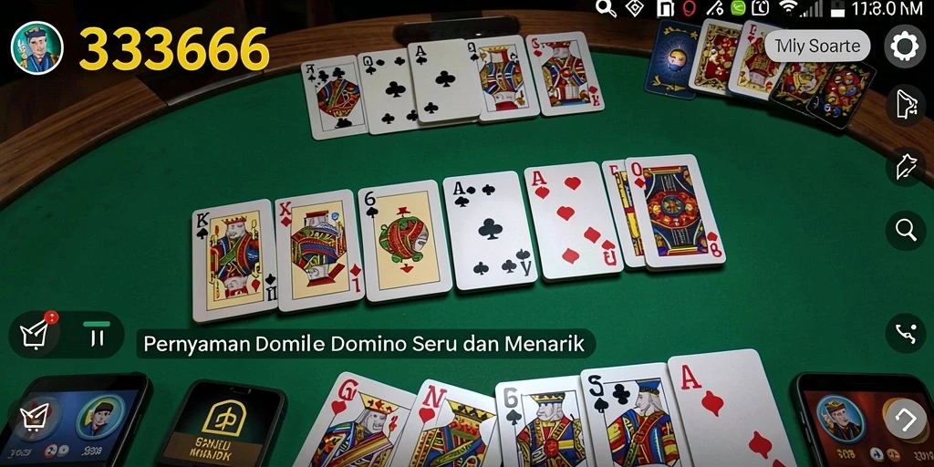 Tampilan gameplay seru dalam 333666 permainan Domino.