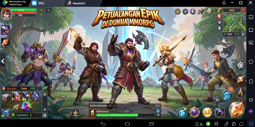 Screenshot 99SL menampilkan aksi intense dalam petualangan MMORPG.