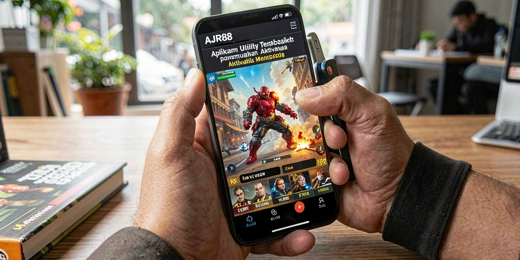 Tampilan utama AJR88 dengan fitur-fitur utility.