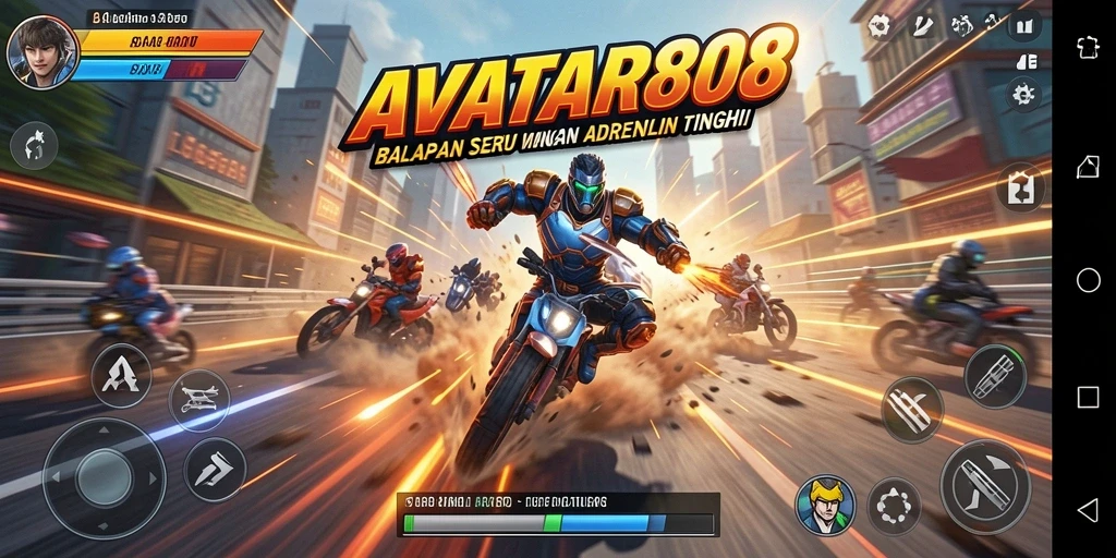 Gameplay balap yang seru dan mendebarkan di AVATAR808.