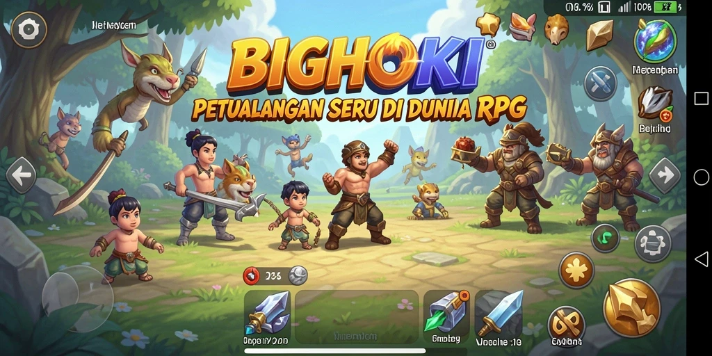 Tampilan gameplay RPG yang menarik di BIGHOKI.
