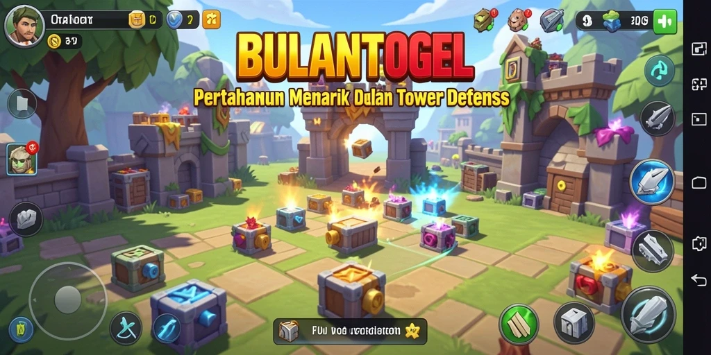 Tampilan menarik dari gameplay Tower Defense BULANTOGEL.