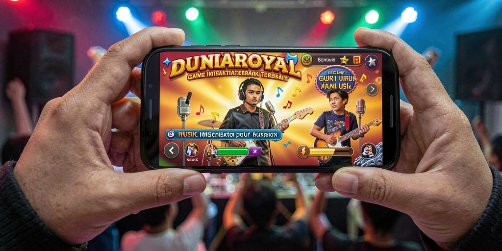 Tampilan screenshot <strong>DUNIAROYAL</strong> yang menunjukkan gameplay musik seru.