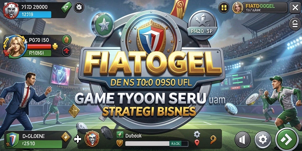 Tampilan gameplay FIATOGEL dengan berbagai elemen bisnis yang dinamis.