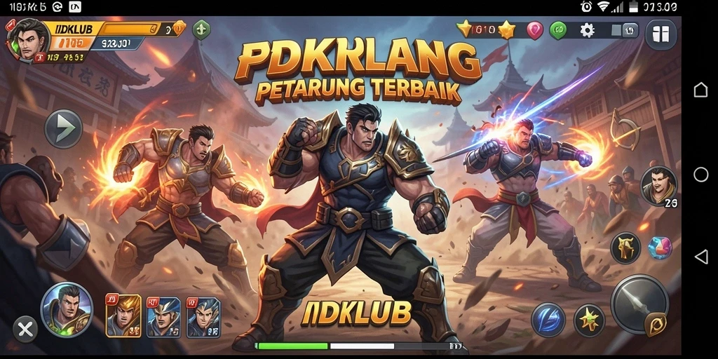 Screenshot gameplay IDKLUB yang menampilkan aksi pertarungan yang intens.