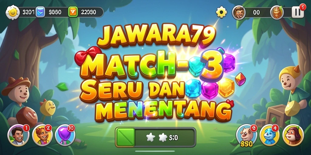 Tampilan gameplay JAWARA79 yang penuh warna dan menantang.