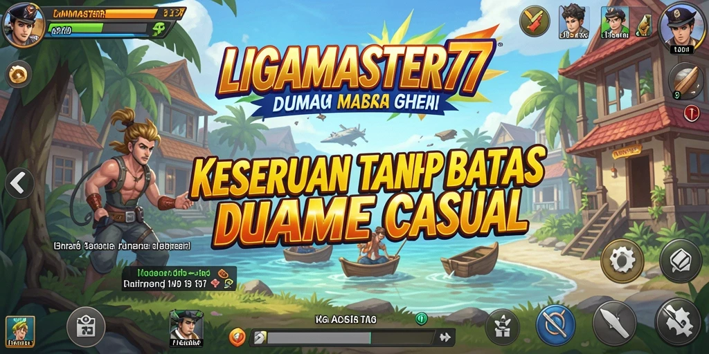 Screenshot menampilkan gameplay seru dari LIGAMASTER77.
