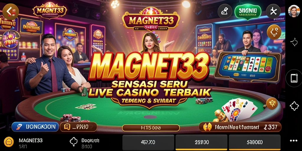 Tampilan gameplay Live Casino yang seru dan interaktif di MAGNET33.