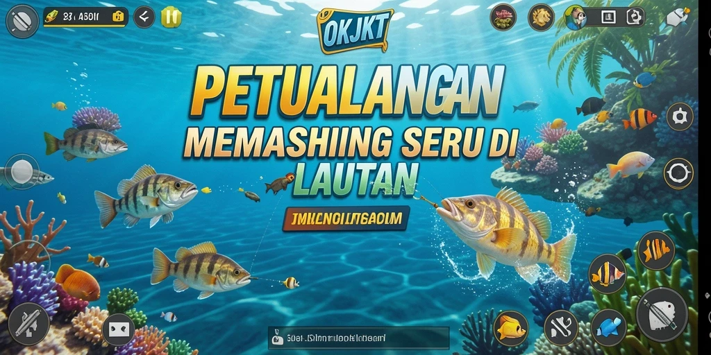 Gameplay seru menangkap ikan di OKJKT.