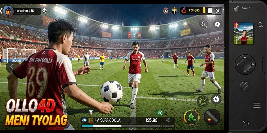 Gameplay OLLO4D yang menegangkan dalam aksi sepak bola.