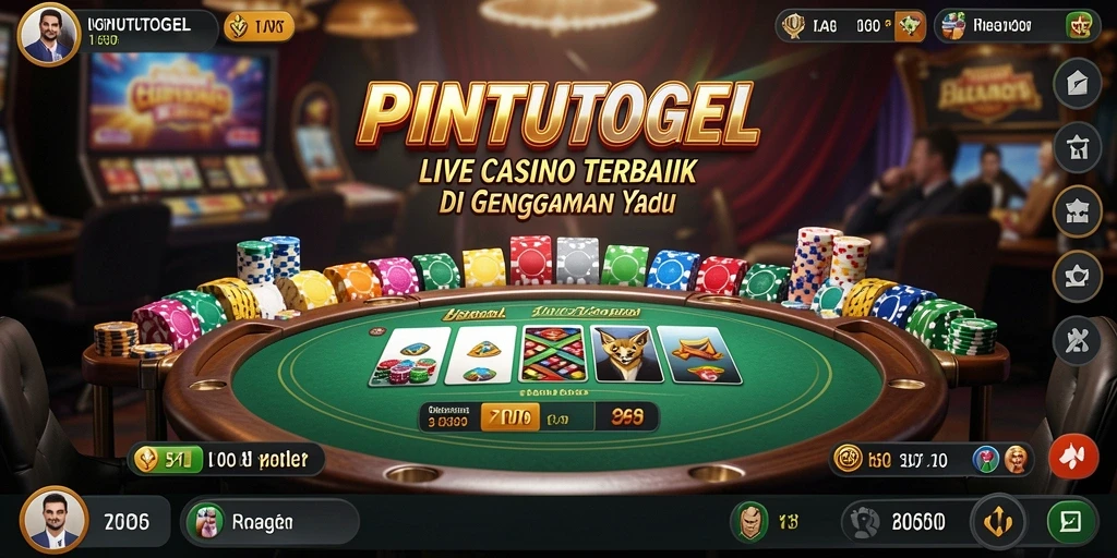 Screenshot gameplay Live Casino PINTUTOGEL yang menarik.