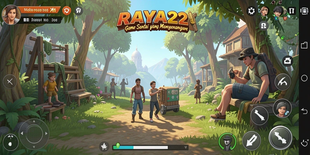Tampilan gameplay seru dalam RAYA22 yang membuat ketagihan.